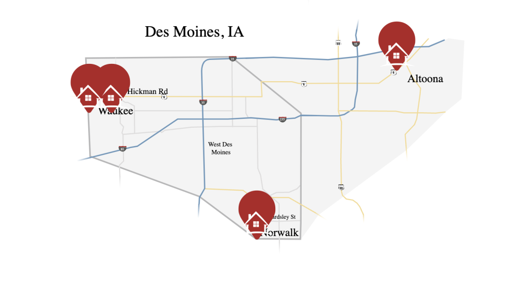 Des Moines, Iowa Neighborhoods Map